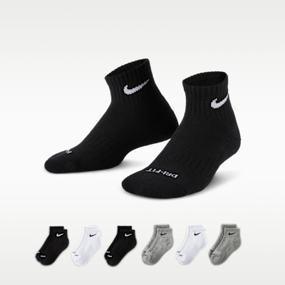 Calcetines de 1/4 para preescolar (6 pares) Nike Dri-FIT Performance Basics