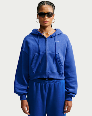 Женское худи Nike Studio Fleece Medium Weight Oversized Full-Zip Cropped Hoodie
