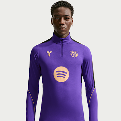 Nike FC Barcelona Strike Deplasman Kobe Dri-FIT Örgü Erkek Futbol Antrenman Üstü