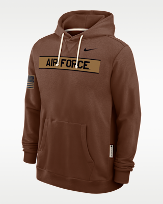 Мужские  Air Force 2026 Military Appreciation Nike Dri-FIT College Long-Sleeve Hooded Top
