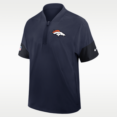 Denver Broncos Sideline Coach Men's Nike NFL 1/2-Zip Short-Sleeve Jacket