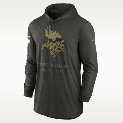 Minnesota Vikings Salute to Service Sideline Men’s Nike Dri-FIT NFL Long-Sleeve Hooded Top