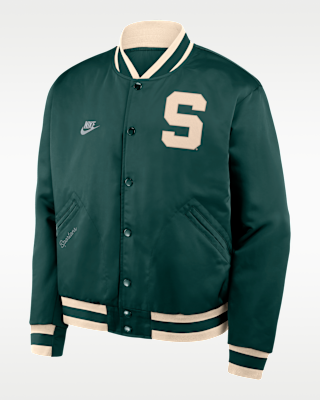 Мужская куртка Michigan State Legacy Nike College Full-Snap Bomber