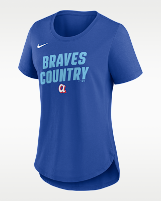 Женская футболка Atlanta Braves Team Phrase City Connect Lockup Nike MLB