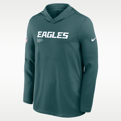 Philadelphia Eagles Pure Fury Sideline Men's Nike Dri-FIT NFL Long-Sleeve Hooded Top