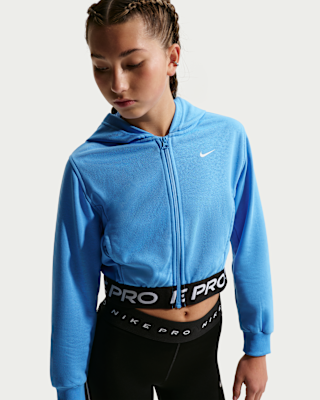 Детское худи Nike Pro Fleece Big Kids' (Girls') Dri-FIT Full-Zip Hoodie