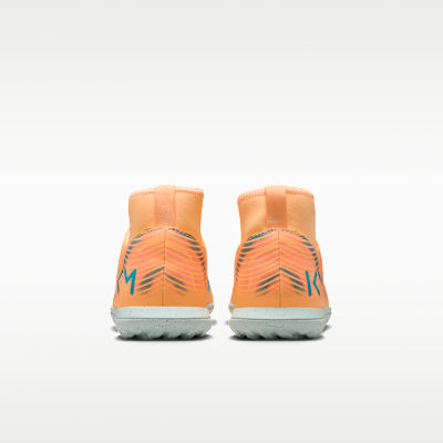 Tacos de fútbol TF high para niños talla grande Nike Jr. Mercurial Superfly 10 Club "Kylian Mbappé"