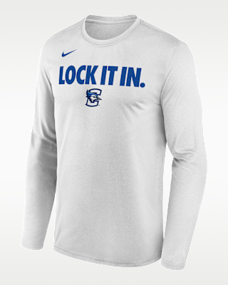 Мужская футболка Creighton 2026 On-Court Bench Nike Dri-FIT College Long-Sleeve
