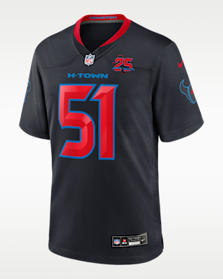 Мужские джерси Will Anderson Jr. Houston Texans 25th Season Nike NFL Game Jersey