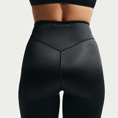 NikeSKIMS Satin Shine Normal Belli 18 cm Dikişsiz Kadın Bisiklet Şortu görsel 3