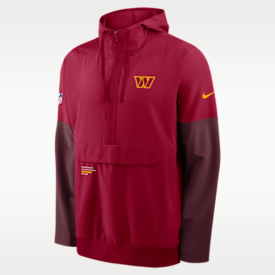 Chamarra Nike de la NFL con gorro de medio cierre para hombre Washington Commanders Well Rounded Anorak