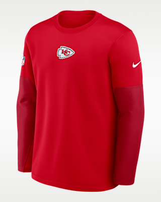 Мужская футболка Kansas City Chiefs Scripted To Win Sideline Coach Nike Therma-FIT NFL Long-Sleeve