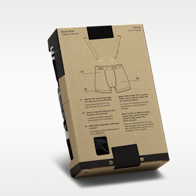 Ropa interior estampada para niños talla grande (paquete de 3) Nike Dri-FIT Essentials