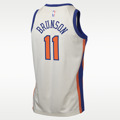 Jersey Nike de la NBA Swingman para niños talla grande Jalen Brunson New York Knicks City Edition