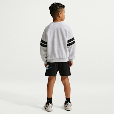 Nike Sportswear In The Zone Little Kids' French Terry Oversized Crew