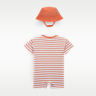Nike Baby Short Sleeve Romper with Bucket Hat