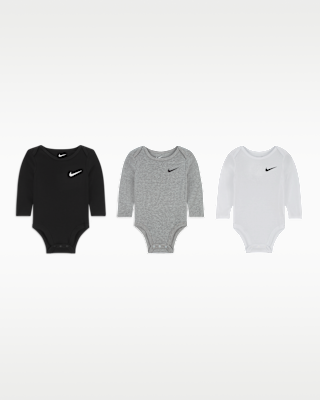 Детские  Nike Essentials Baby 3-Pack Long Sleeve Bodysuits