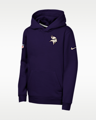 Детское худи Minnesota Vikings Rivalries Collection Sideline Club Big Kids' Nike NFL Pullover Hoodie