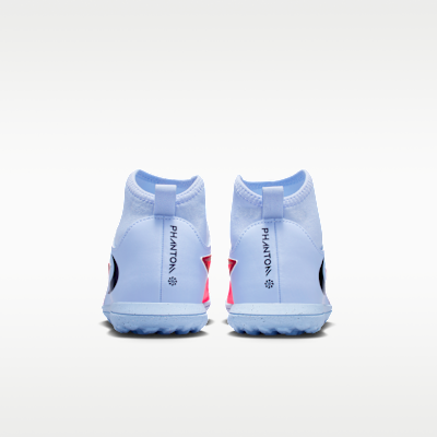 Tacos de fútbol para pasto sintético (turf) para niños grandes Nike Jr. Phantom 6 High Club