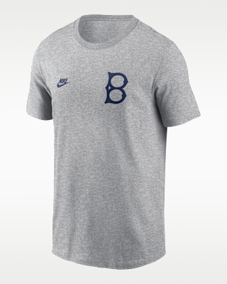 Мужская футболка Brooklyn Dodgers Cooperstown 2-Hit Large Logo Nike MLB
