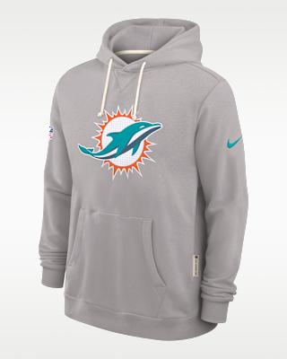 Мужское худи Miami Dolphins Initial Home Sideline Nike Dri-FIT NFL Pullover Hoodie