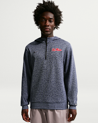 Мужское худи Ole Miss Rebels Nike NCAA Basketball Coaches' Pullover Hoodie для баскетбола