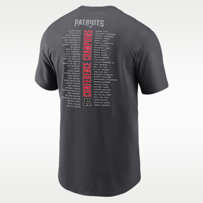 New England Patriots 2026 AFC Champions Roster Men's Nike NFL T-Shirt