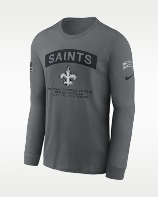 Мужская футболка New Orleans Saints Salute to Service Nike NFL Long-Sleeve