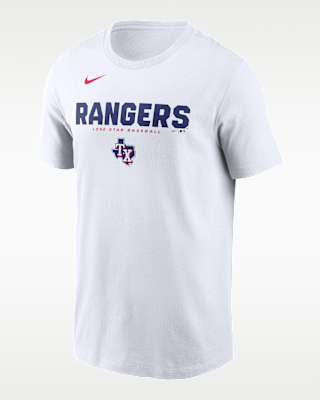 Мужская футболка Texas Rangers Bold Team Name Nike MLB