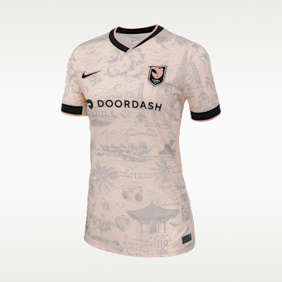 Jersey Nike Dri-FIT de la NWSL Replica para mujer Angel City FC visitante 2025 Stadium Alyssa Thompson