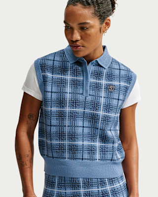 Женская безрукавка Nike Fairway Fresh Plaid Golf Sweater Vest