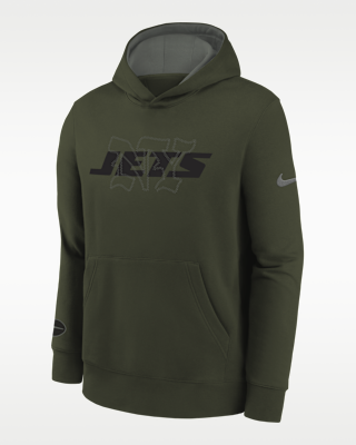 Детское худи New York Jets Rivalry Club Big Kids' Nike NFL Pullover Hoodie