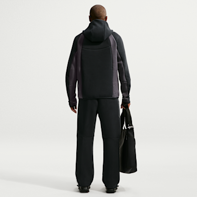 Nike Tech Renk Bloklu Tam Boy Fermuarlı Fleece Windrunner Erkek Ceketi görsel 5