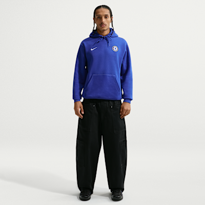 Nike Chelsea FC Club Nike Erkek Kapüşonlu Futbol Sweatshirt'ü görsel 4