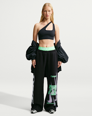 Женские  Nike Studio Fleece Medium Weight Oversized High-Rise Straight-Leg Graphic Pants
