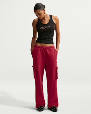 Женские  Nike Studio Fleece Medium Weight Oversized High-Rise Cargo Pants