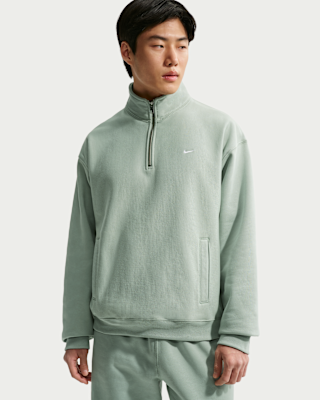 Мужские Nike Solo Swoosh Fleece Quarter-Zip Top