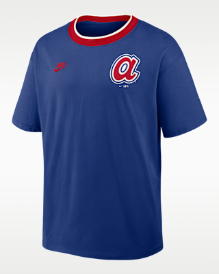 Мужская футболка Atlanta Braves Cooperstown Ringer Nike MLB