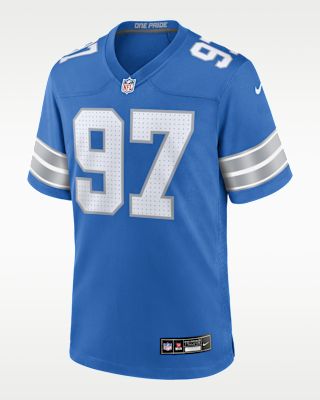 Мужские джерси Aidan Hutchinson Detroit Lions Nike NFL Game Football Jersey для футбола