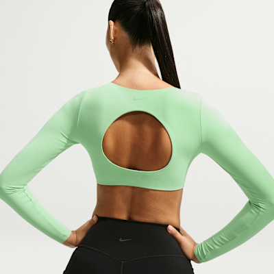 Nike Zenvy Hafif Destekli Dolgulu Uzun Kollu Kadın Spor Sütyeni görsel 2