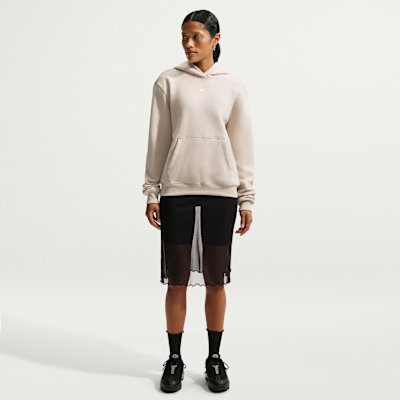 Nike Studio Fleece Orta Kalınlıkta Kapüşonlu Kadın Sweatshirt'ü görsel 4