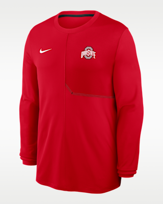 Мужские  Ohio State Sideline Coach Nike Dri-FIT College Long-Sleeve Top