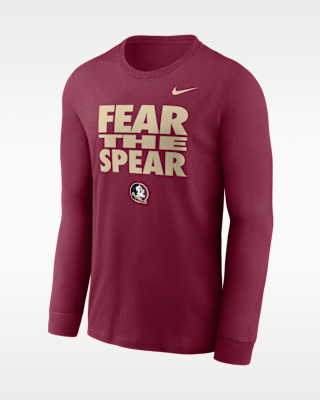 Мужская футболка Florida State Sideline Slogan Nike Dri-FIT College Long-Sleeve