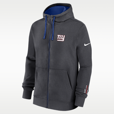 New York Giants Playbook Page Club Men's Nike NFL Full-Zip Hoodie