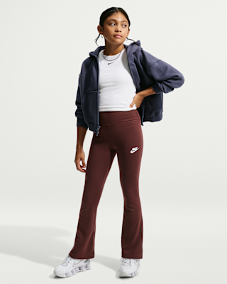 Детские тайтсы Nike Sportswear Classic Girls' High-Waisted Flared Leggings