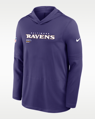Мужские  Baltimore Ravens Pure Fury Sideline Nike Dri-FIT NFL Long-Sleeve Hooded Top