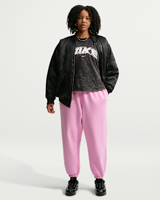 Женские Nike Studio Fleece Medium Weight Oversized High-Rise Cuffed Pants (Plus Size)