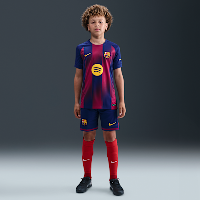 F.C. Barcelona 2025/26 Stadium Home Older Kids' Nike Dri-FIT Football Replica Shirt