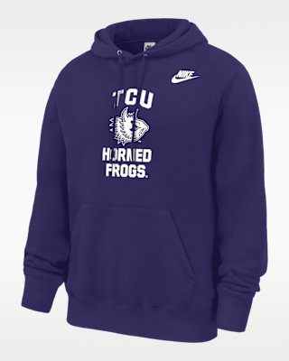 Мужское худи TCU Horned Frogs Club Nike Football Fleece Pullover Hoodie для футбола
