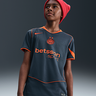 Jersey de fútbol Nike Dri-FIT Total 90 Replica del Inter de Milán alternativo 2025/26 Stadium para niños talla grande